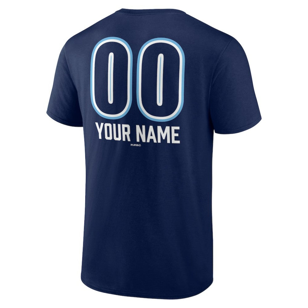 Tampa Bay Rays Personalized Name & Number Fastball T-Shirt - Navy T-shirts