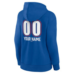 Texas Rangers Women's Personalized Name & Number Fastball Pullover Hoodie - Royal Hoodies