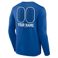 Toronto Blue Jays Personalized Name & Number Fastball Long Sleeve T-Shirt - Royal T-shirts