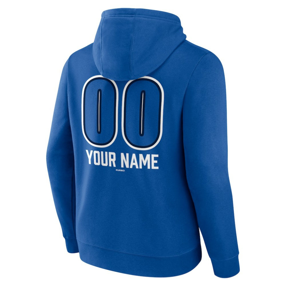 Toronto Blue Jays Personalized Name & Number Fastball Pullover Hoodie - Royal Hoodies