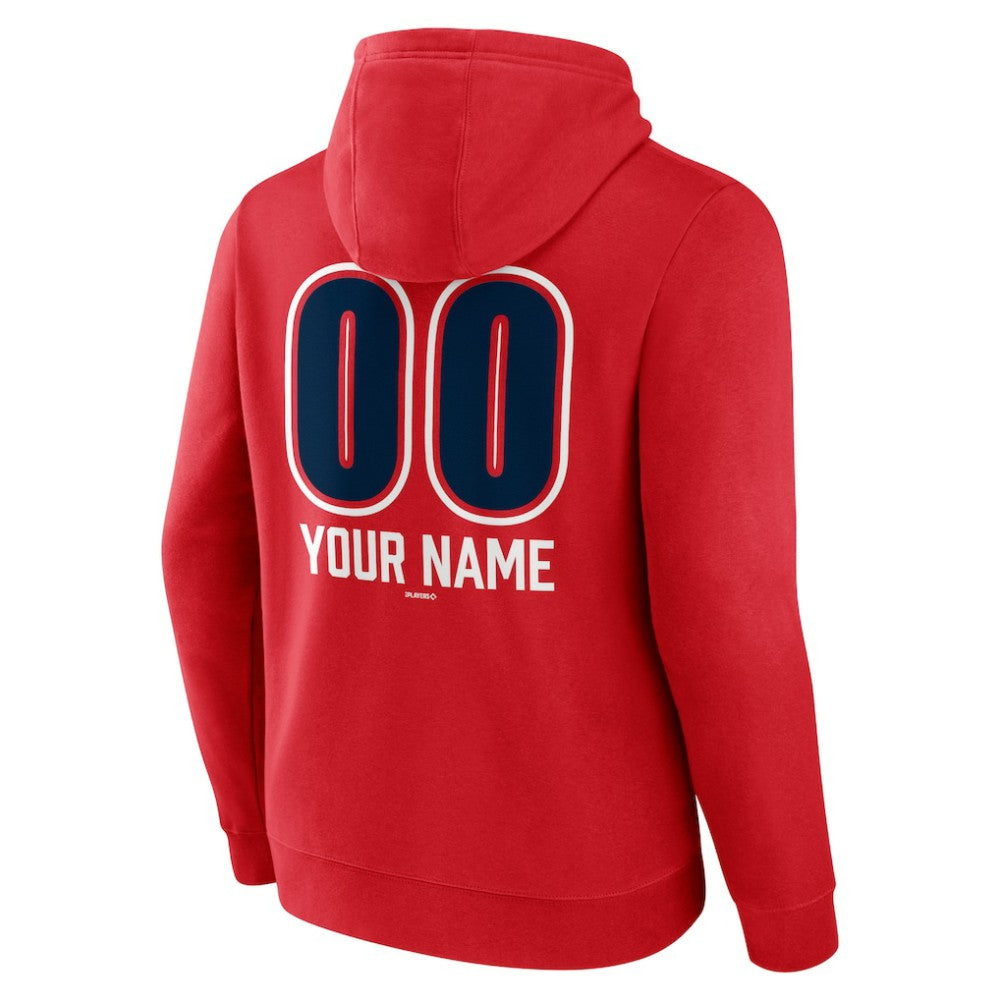 Boston Red Sox Personalized Name & Number Fastball Pullover Hoodie - Red Hoodies