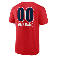 Boston Red Sox Personalized Name & Number Fastball T-Shirt - Red T-shirts