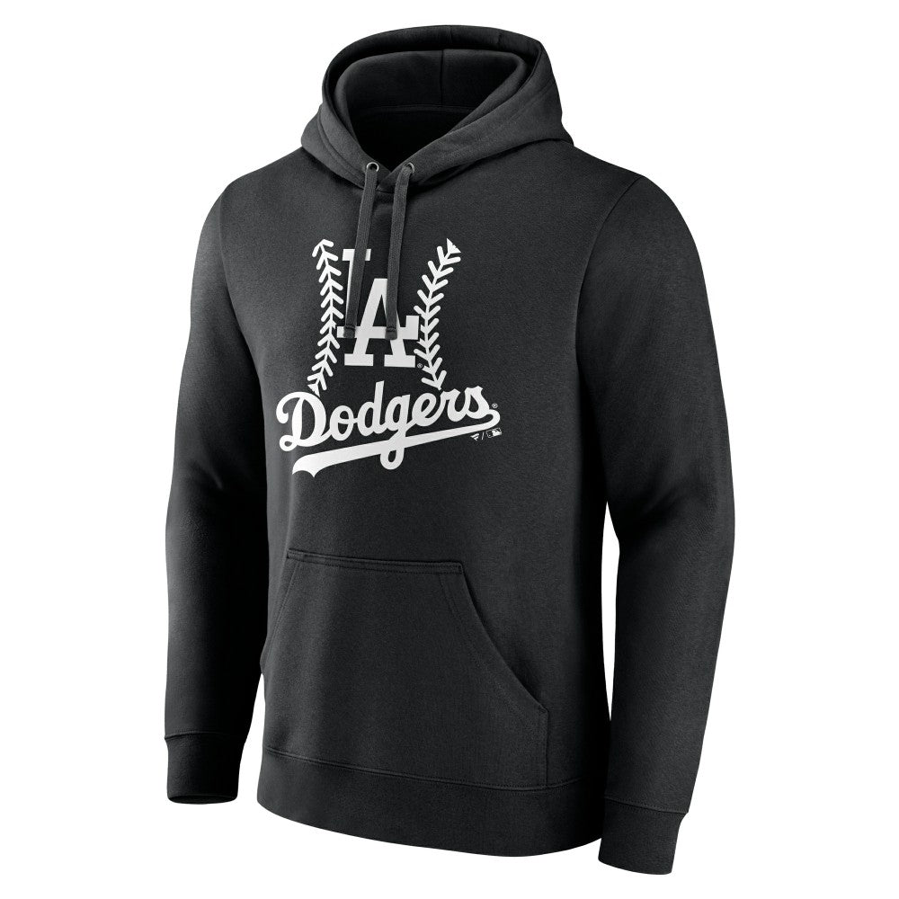 Los Angeles Dodgers Personalized Name & Number Fastball Pullover Hoodie - Black Hoodies