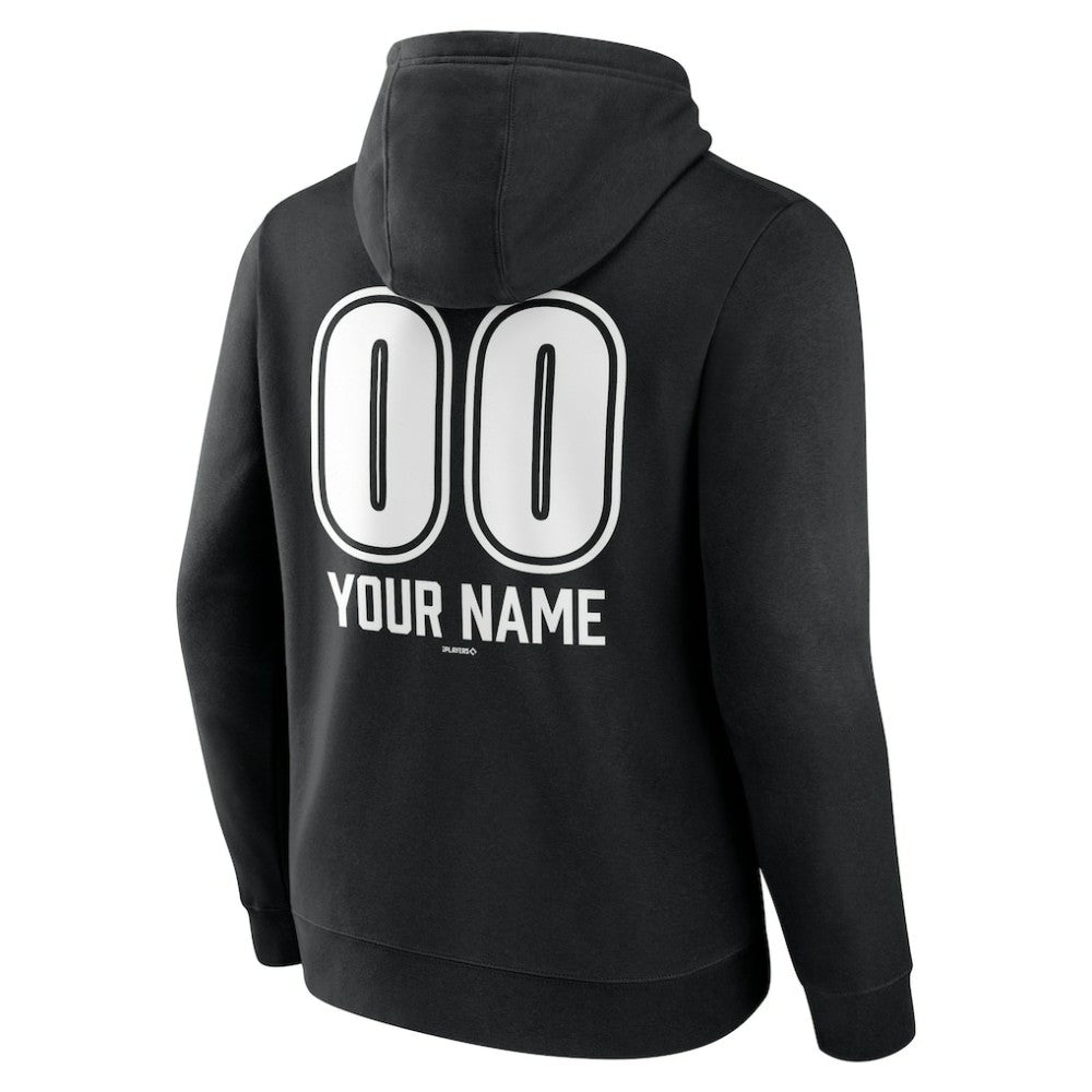 New York Yankees Personalized Name & Number Fastball Pullover Hoodie - Black Hoodies