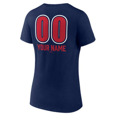 St. Louis Cardinals Women's Personalized Name & Number Fastball V-Neck T-Shirt - Navy T-shirts