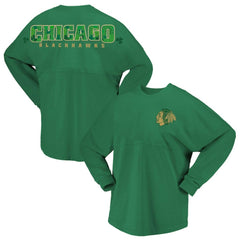 NHL Chicago Blackhawks Fanatics Women's St. Patrick's Day Spirit Jersey T-Shirt - Kelly Green