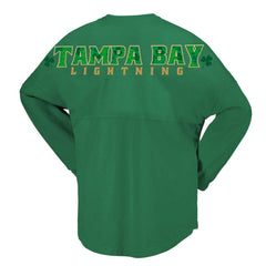 NHL Tampa Bay Lightning Fanatics Women's St. Patrick's Day Spirit Jersey T-Shirt - Kelly Green
