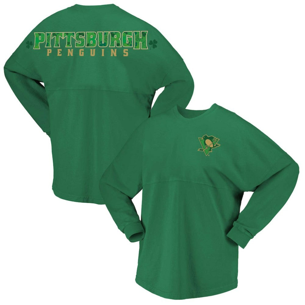 NHL Pittsburgh Penguins Fanatics Women's St. Patrick's Day Spirit Jersey T-Shirt - Kelly Green