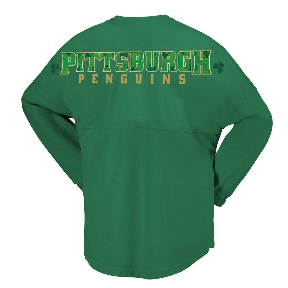 NHL Pittsburgh Penguins Fanatics Women's St. Patrick's Day Spirit Jersey T-Shirt - Kelly Green