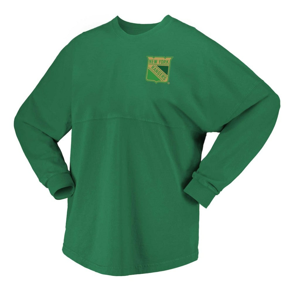 NHL New York Rangers Fanatics Women's St. Patrick's Day Spirit Jersey T-Shirt - Kelly Green