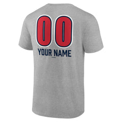 Boston Red Sox Personalized Name & Number Fastball T-Shirt - Heather Gray T-shirts