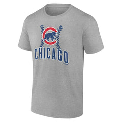 Chicago Cubs Personalized Name & Number Fastball T-Shirt - Heather Gray T-shirts