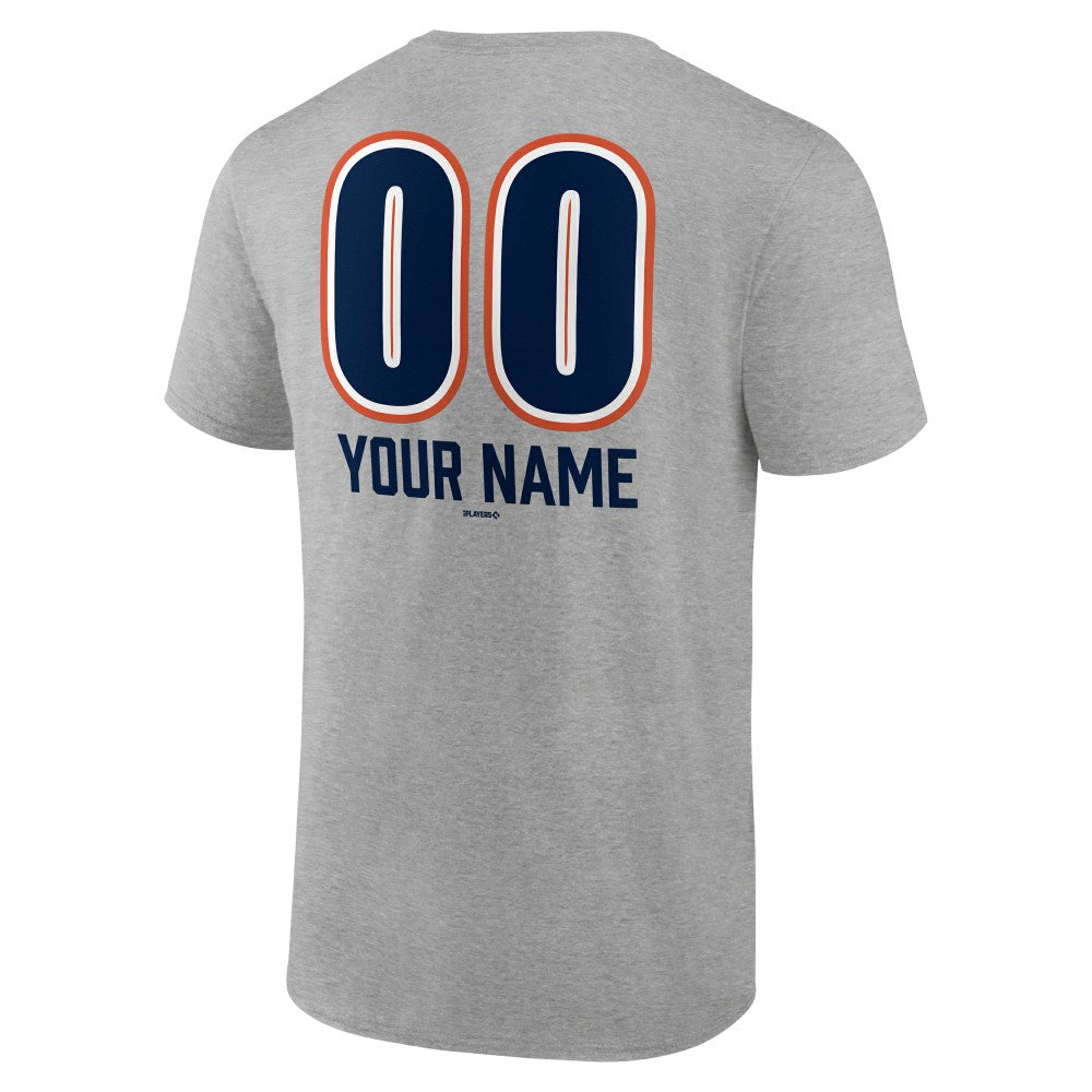 Houston Astros Personalized Name & Number Fastball T-Shirt - Heather Gray T-shirts