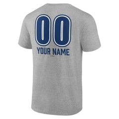 Los Angeles Dodgers Personalized Name & Number Fastball T-Shirt - Heather Gray T-shirts