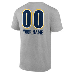 Milwaukee Brewers Personalized Name & Number Fastball T-Shirt - Heather Gray T-shirts