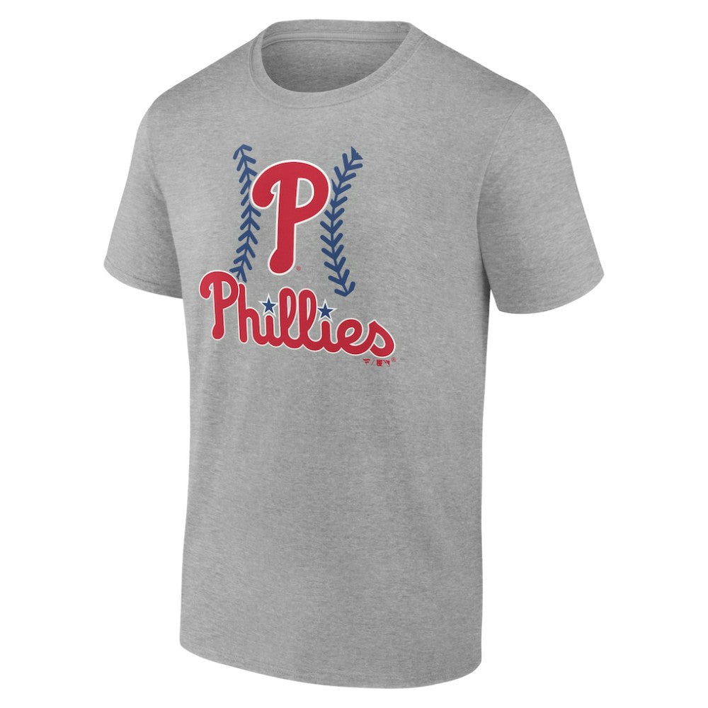 Philadelphia Phillies Personalized Name & Number Fastball T-Shirt - Heather Gray T-shirts