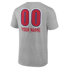 Philadelphia Phillies Personalized Name & Number Fastball T-Shirt - Heather Gray T-shirts