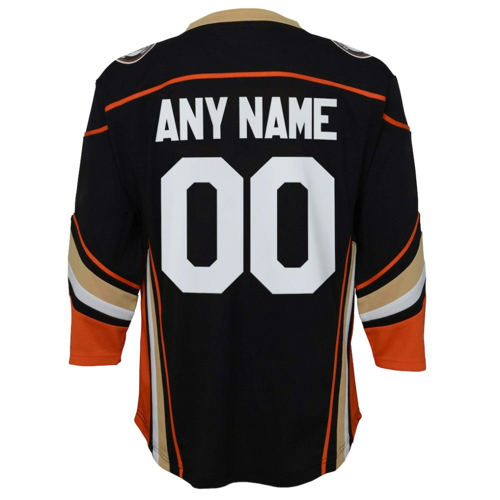 NHL,Custom Anaheim Ducks Youth Home Replica Custom Jersey - Black