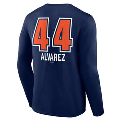 Yordan Alvarez Houston Astros Fastball Player Name & Number Long Sleeve T-Shirt - Navy T-shirts