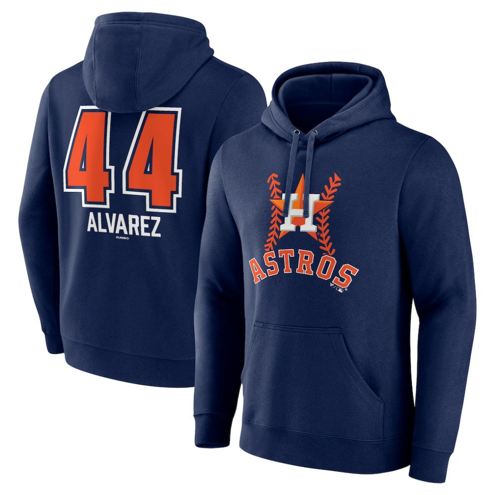 Yordan Alvarez Houston Astros Fastball Player Name & Number Pullover Hoodie - Navy Hoodies