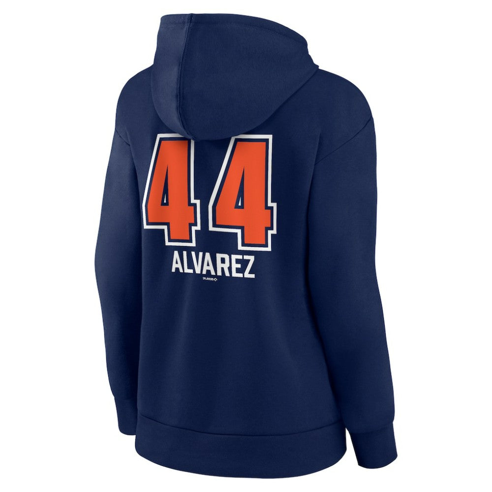 Yordan Alvarez Houston Astros Women's Fastball Player Name & Number Pullover Hoodie - Navy Hoodies