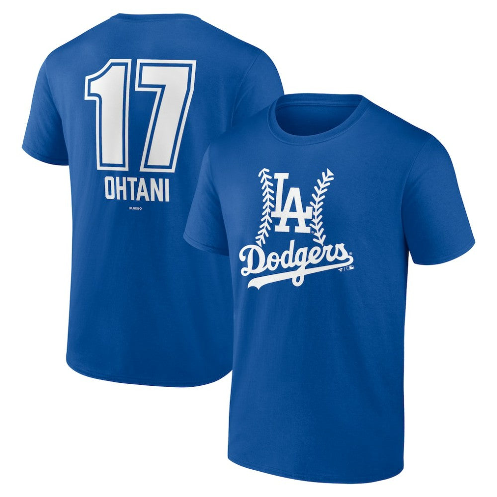 Shohei Ohtani Los Angeles Dodgers Fastball Player Name & Number T-Shirt - Royal T-shirts