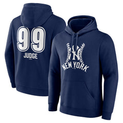 Aaron Judge New York Yankees Fastball Player Name & Number Pullover Hoodie - Navy Hoodies