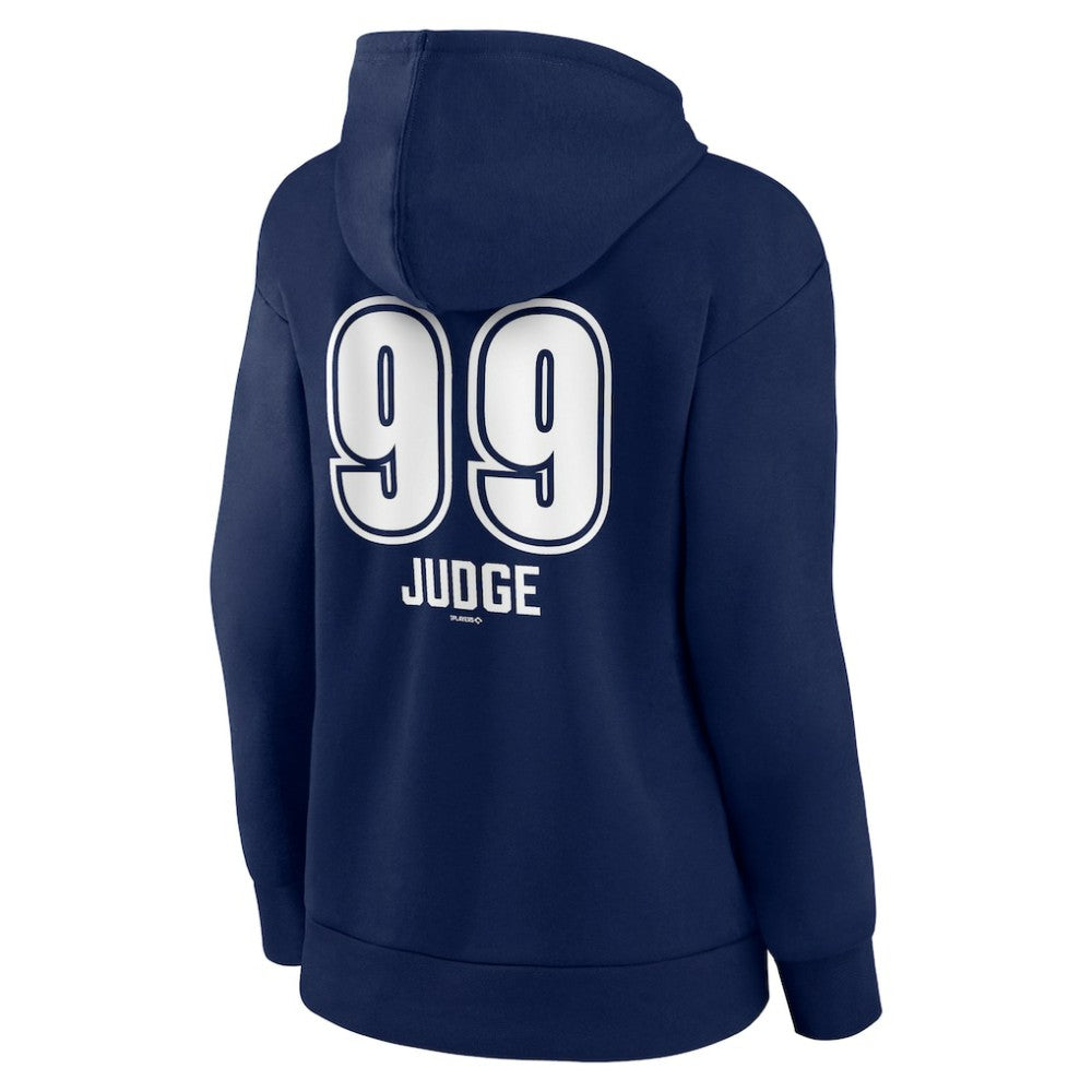 Aaron Judge New York Yankees Women's Fastball Player Name & Number Pullover Hoodie - Navy Hoodies
