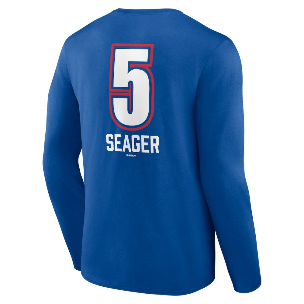 Corey Seager Texas Rangers Fastball Player Name & Number Long Sleeve T-Shirt - Royal T-shirts