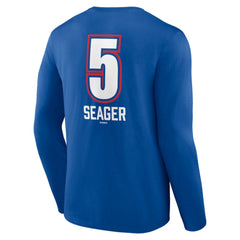 Corey Seager Texas Rangers Fastball Player Name & Number Long Sleeve T-Shirt - Royal T-shirts