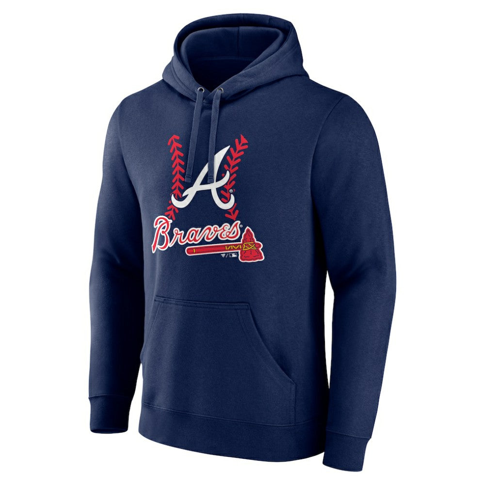 Austin Riley Atlanta Braves Fastball Player Name & Number Pullover Hoodie - Navy Hoodies