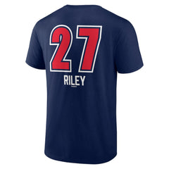 Austin Riley Atlanta Braves Fastball Player Name & Number T-Shirt - Navy T-shirts