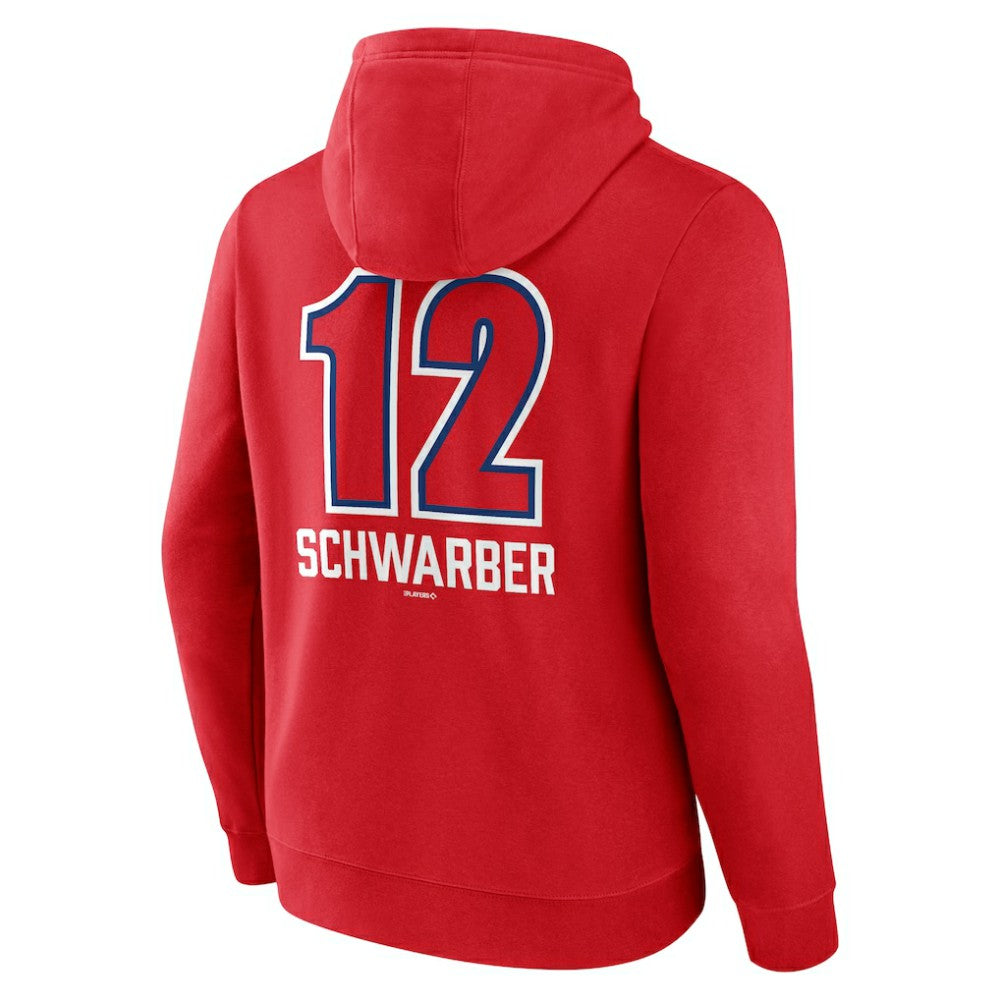 Kyle Schwarber Philadelphia Phillies Fastball Player Name & Number Pullover Hoodie - Red Hoodies