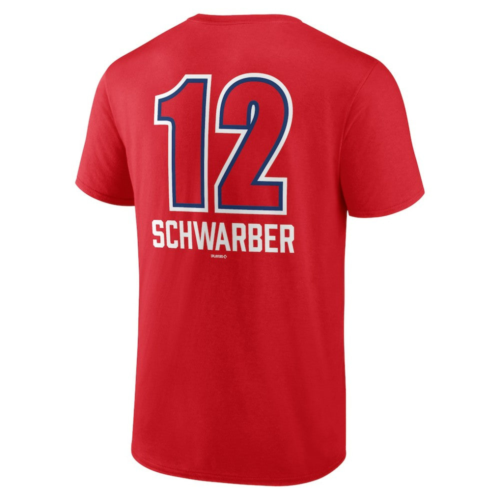 Kyle Schwarber Philadelphia Phillies Fastball Player Name & Number T-Shirt - Red T-shirts