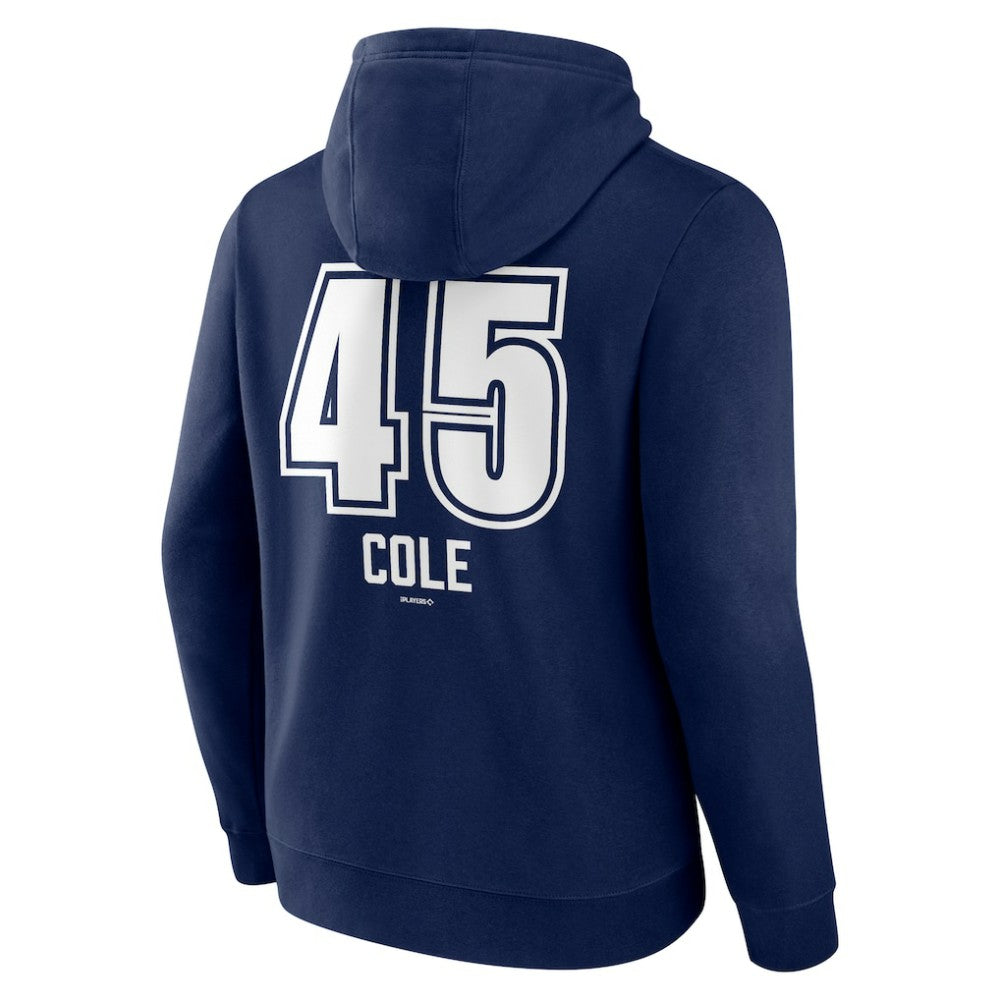 Gerrit Cole New York Yankees Fastball Player Name & Number Pullover Hoodie - Navy Hoodies