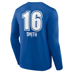 Will Smith Los Angeles Dodgers Fastball Player Name & Number Long Sleeve T-Shirt - Royal T-shirts