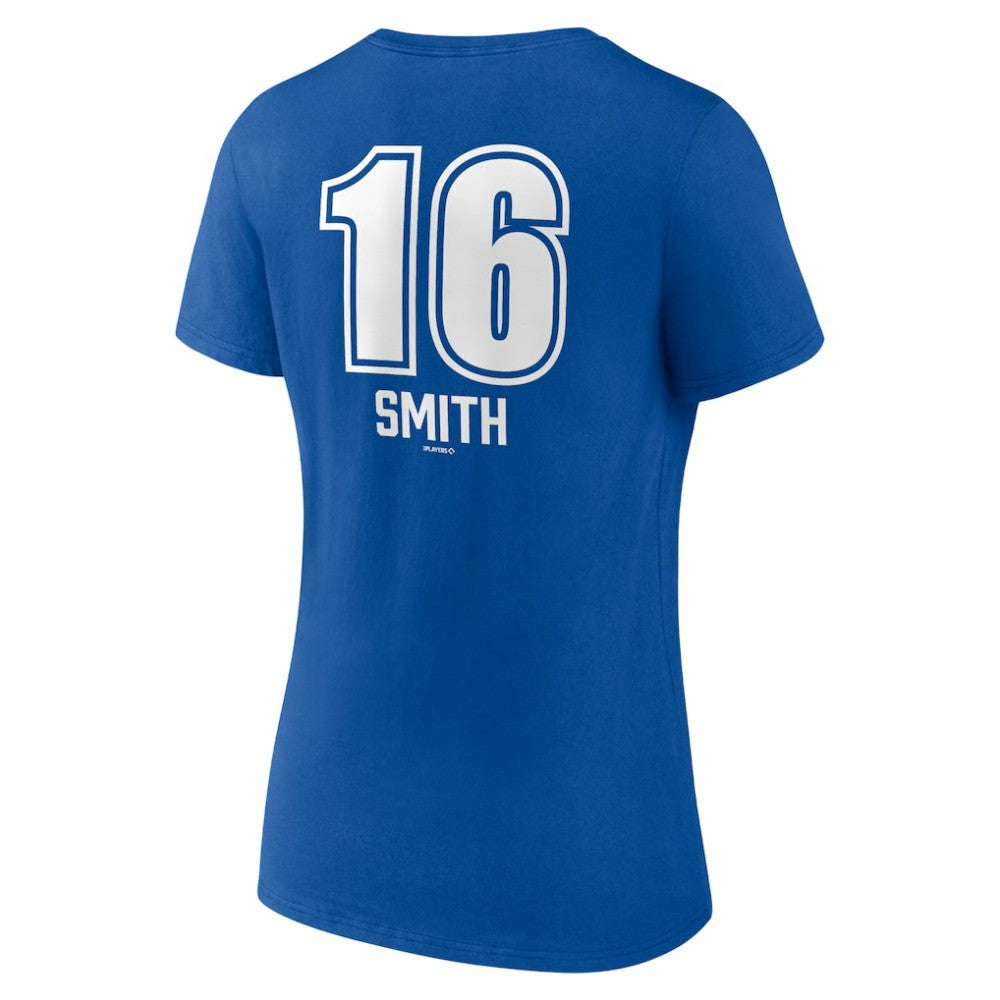 Will Smith Los Angeles Dodgers Women's Fastball Player Name & Number V-Neck T-Shirt - Royal T-shirts