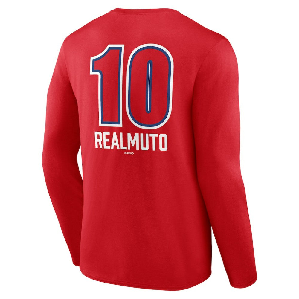 J.T. Realmuto Philadelphia Phillies Fastball Player Name & Number Long Sleeve T-Shirt - Red T-shirts