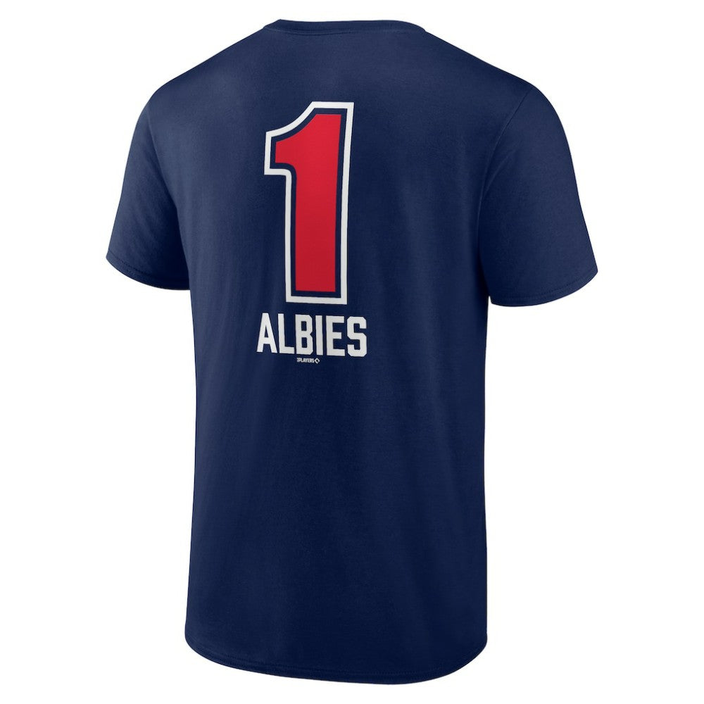 Ozzie Albies Atlanta Braves Fastball Player Name & Number T-Shirt - Navy T-shirts