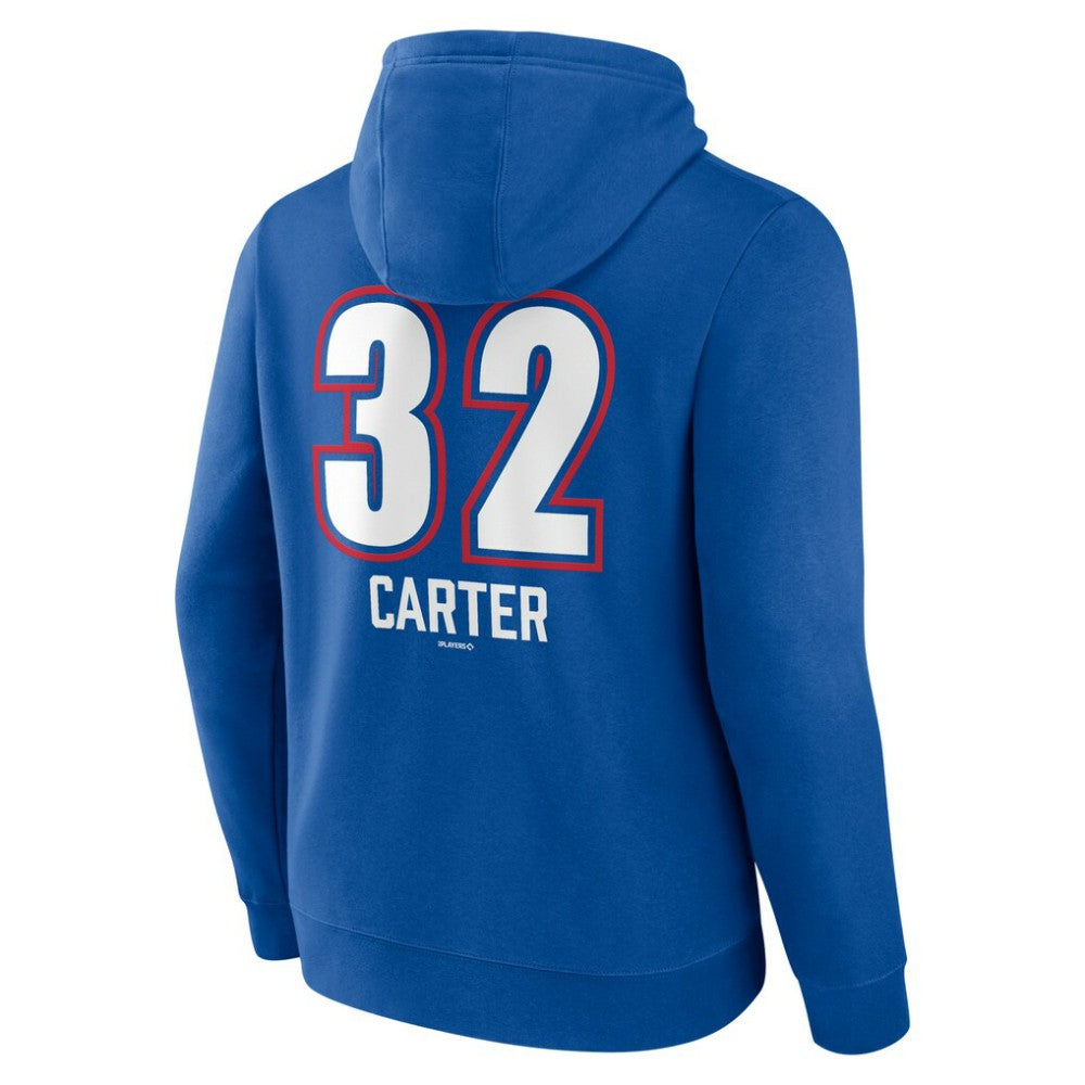 Evan Carter Texas Rangers Fastball Player Name & Number Pullover Hoodie - Royal Hoodies