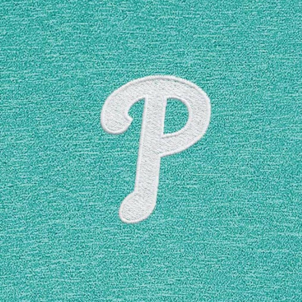 Philadelphia Phillies Antigua Hunk Quarter-Zip Top - Heather Aqua Tops