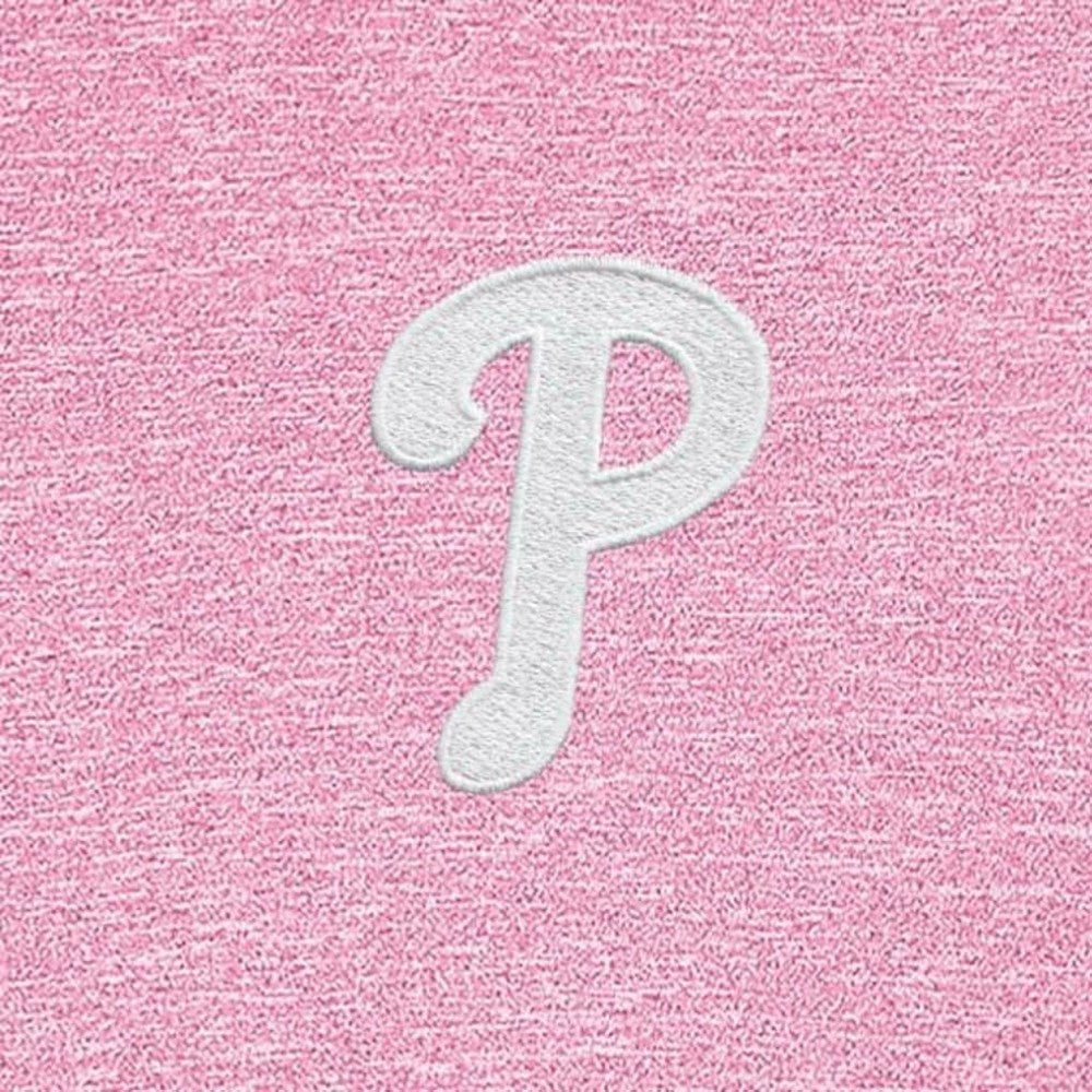 Philadelphia Phillies Antigua Hunk Quarter-Zip Top - Pink Tops