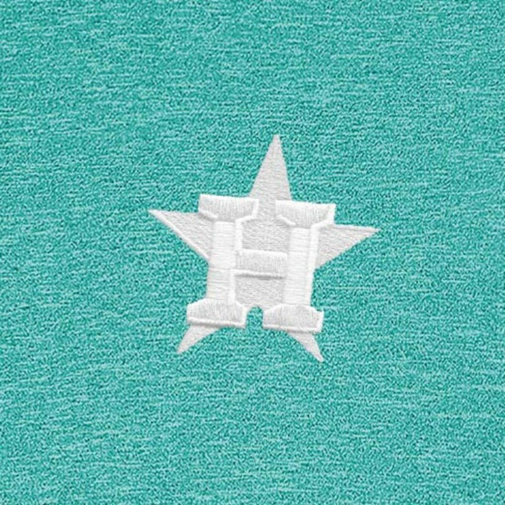 Houston Astros Antigua Hunk Quarter-Zip Top - Heather Aqua Tops