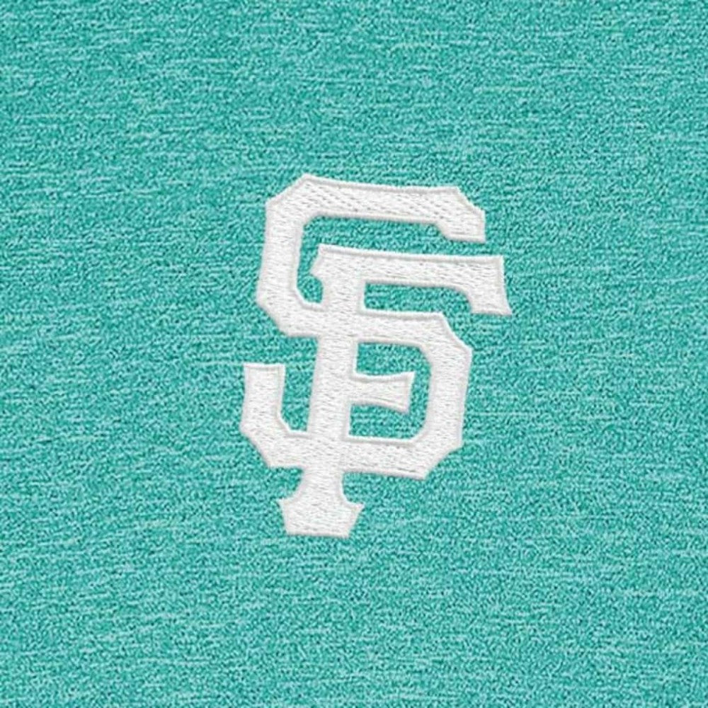 San Francisco Giants Antigua Hunk Quarter-Zip Top - Heather Aqua Tops