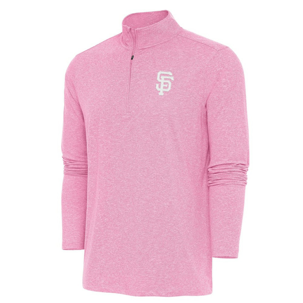 San Francisco Giants Antigua Hunk Quarter-Zip Top - Pink Tops