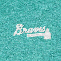 Atlanta Braves Antigua Hunk Quarter-Zip Top - Heather Aqua Tops