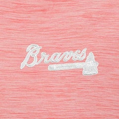 Atlanta Braves Antigua Bright Quarter-Zip Pullover Top - Coral Pullover