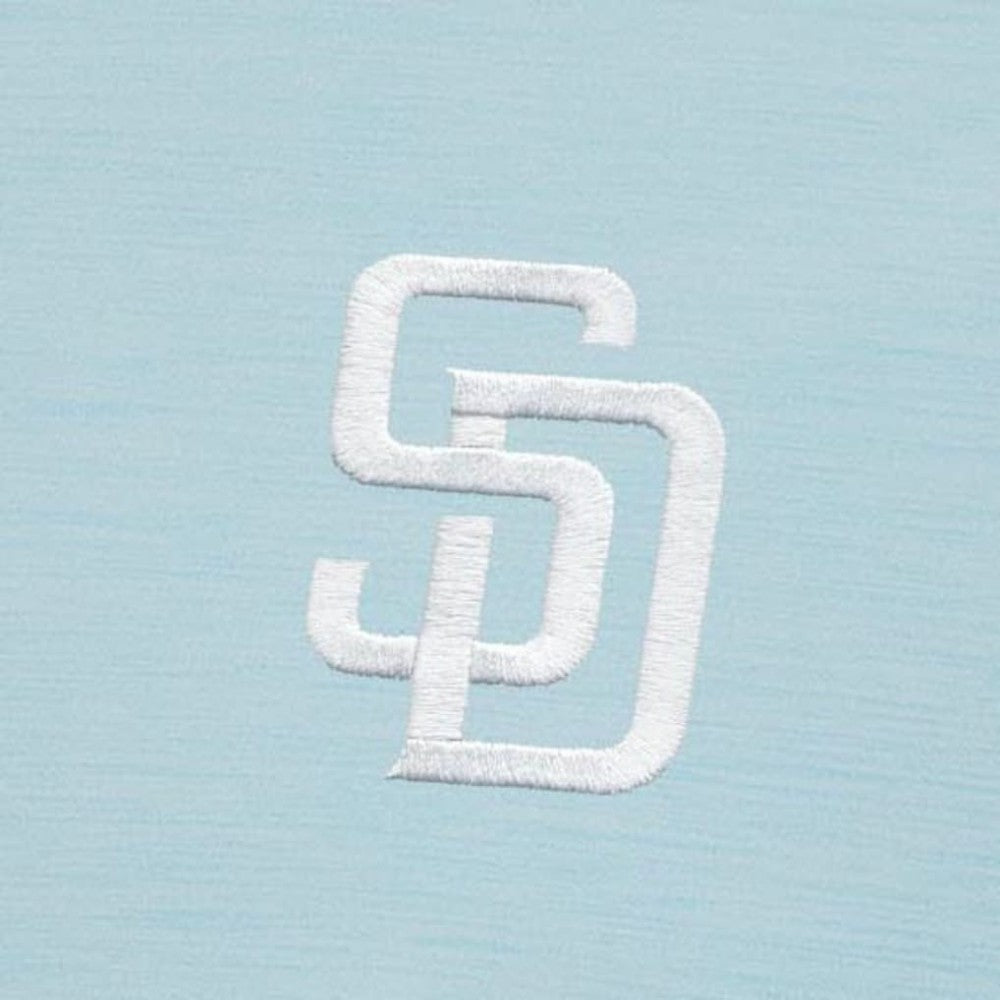San Diego Padres Antigua Bright Quarter-Zip Pullover Top - Powder Blue Pullover