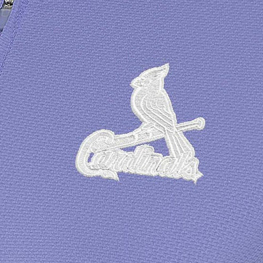 St. Louis Cardinals Antigua Women's Finish Quarter-Zip Pullover Top - Purple Pullover