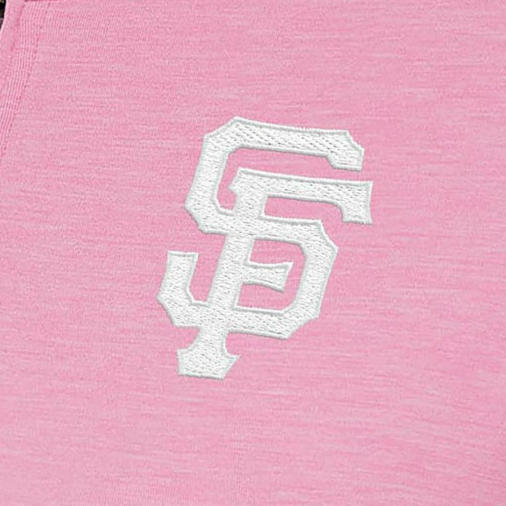 San Francisco Giants Antigua Women's Mentor Quarter-Zip Pullover Top - Pink Pullover